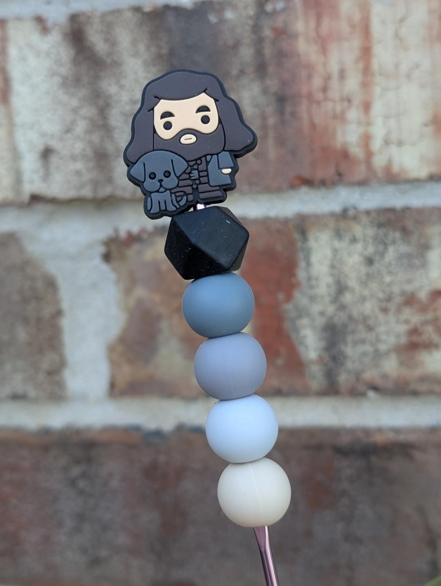 Hogwarts Crochet Hook Silicone Beads Focal Topper Ergonomic Handle