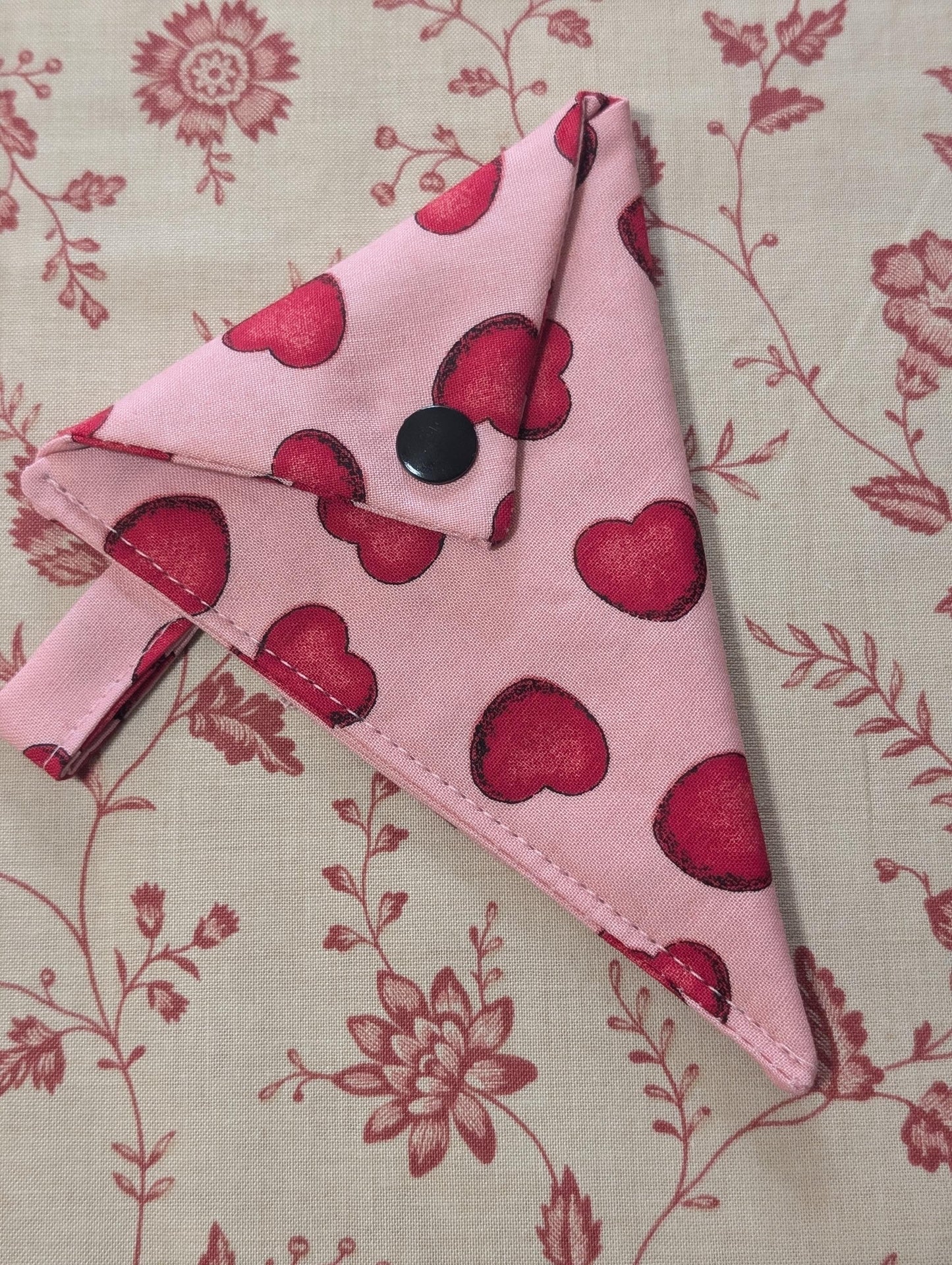 All my Love Red Hearts Vinyl Front Project Bag for Cross Stitch Needlepoint Embroidery WIP Organizer Scrapbooking