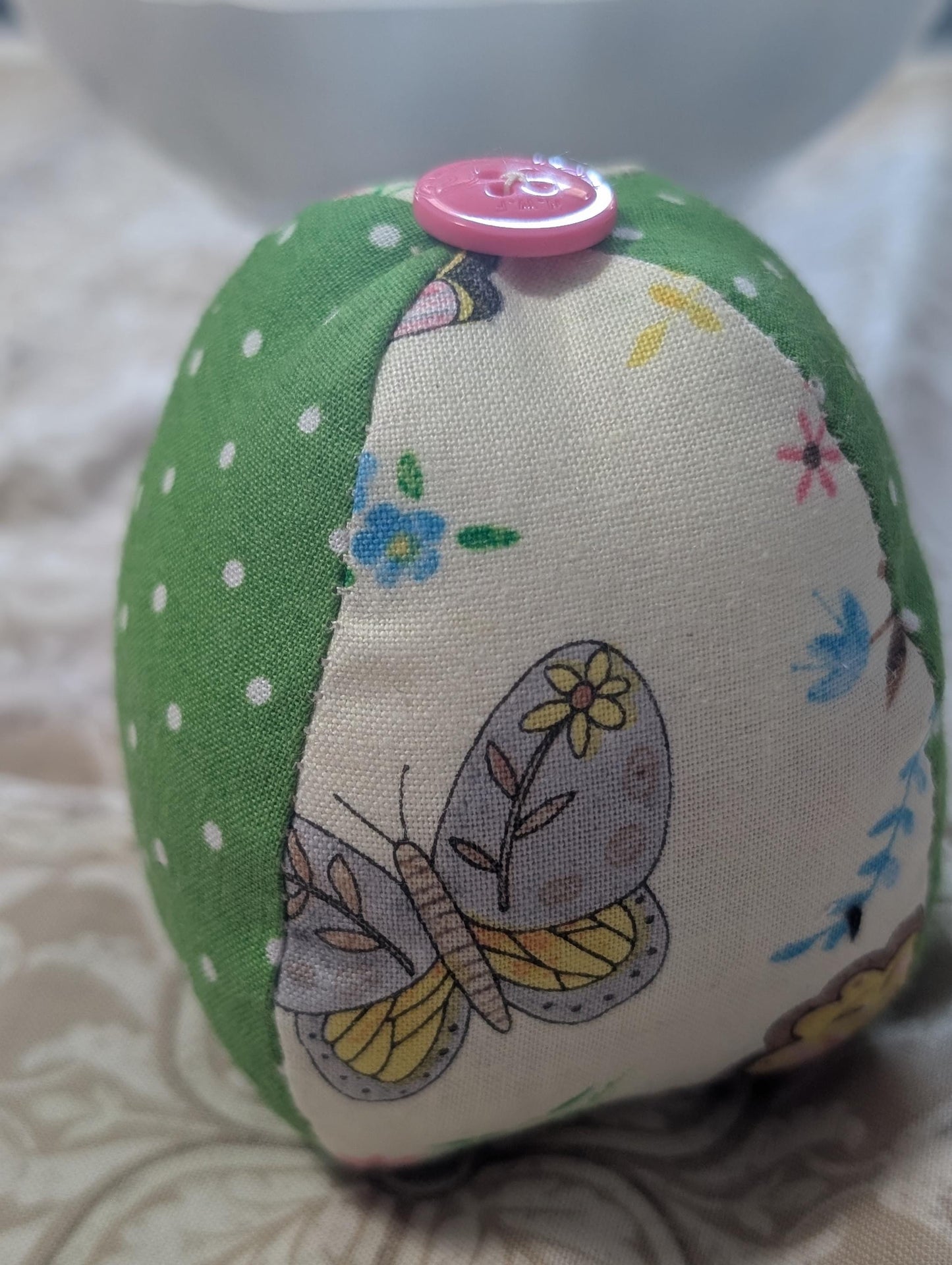 Pin Cushion Eggs for Decor Fabric Tiered Tray Notions