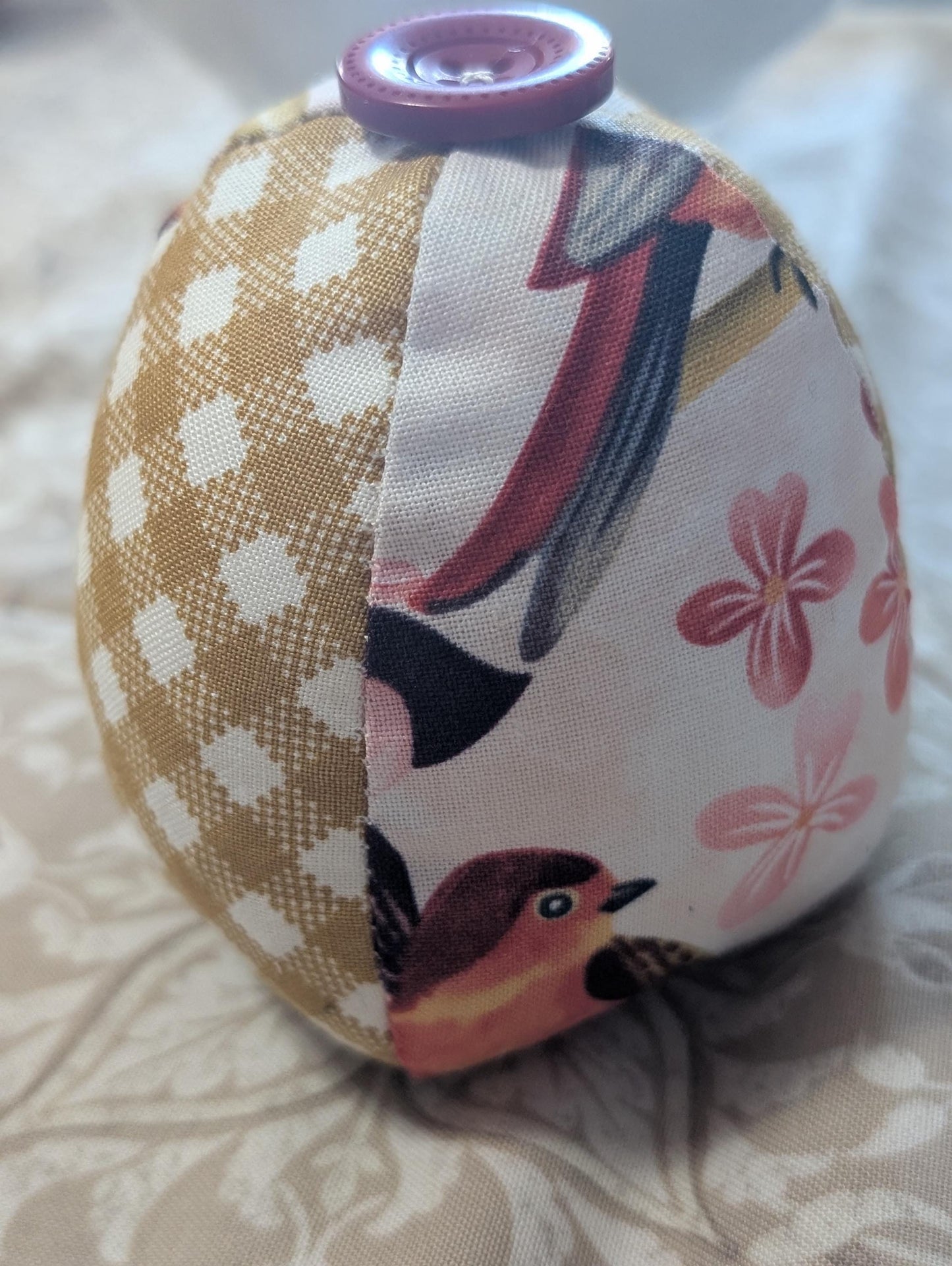 Pin Cushion Eggs for Decor Fabric Tiered Tray Notions