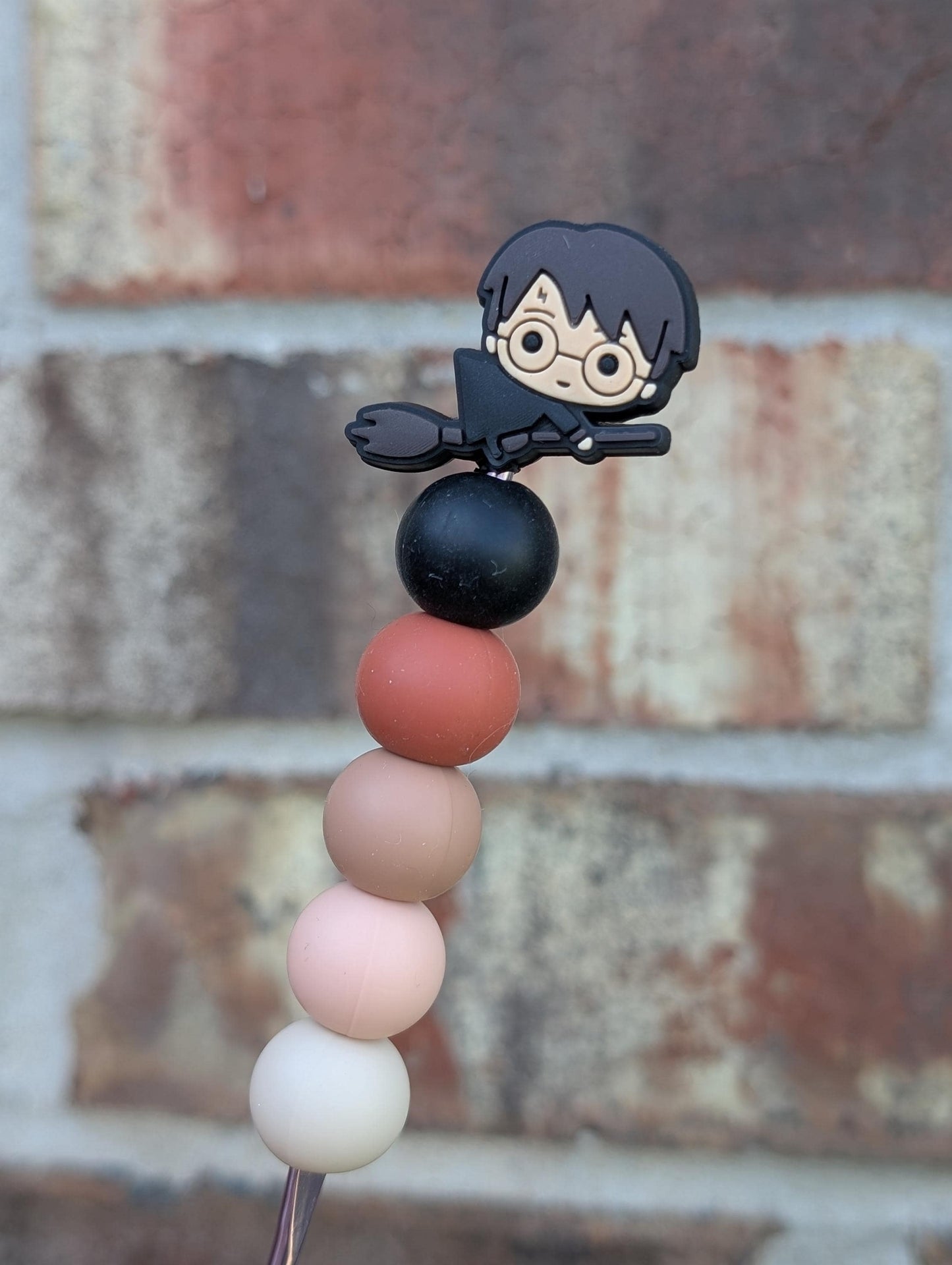 Hogwarts Crochet Hook Silicone Beads Focal Topper Ergonomic Handle