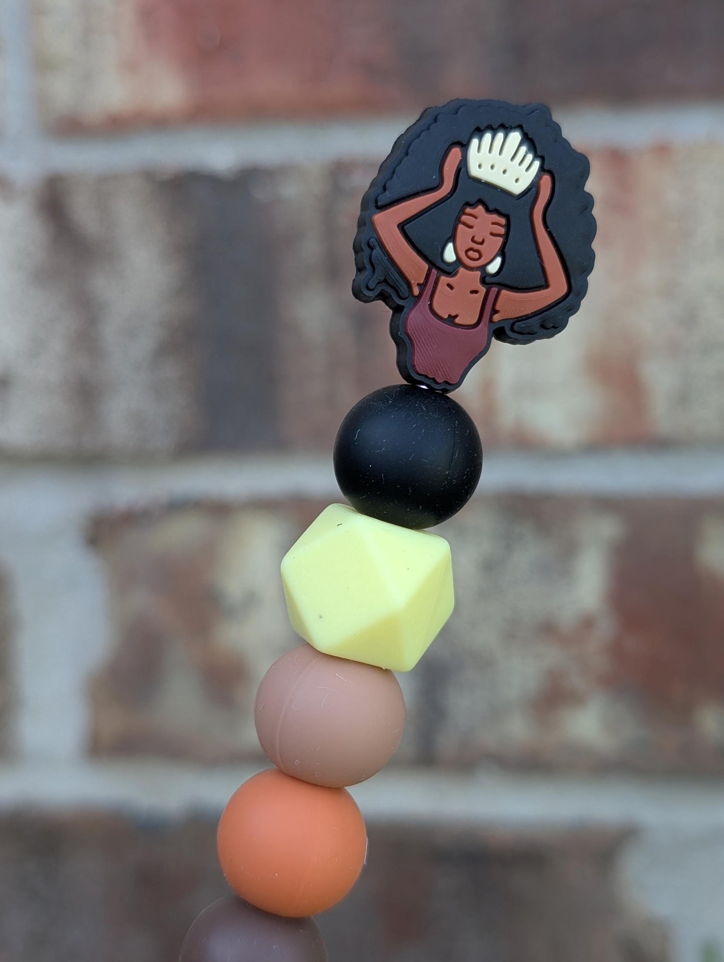 Queens Crochet Hook Silicone Beads Focal Topper Ergonomic Handle