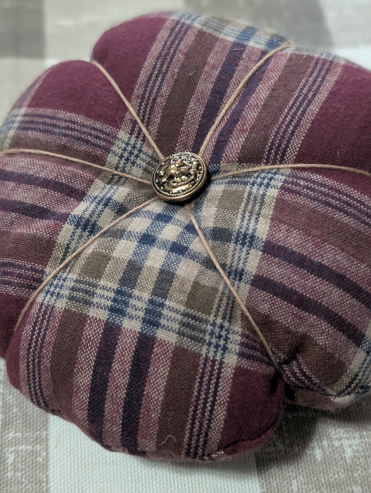 Pin cushion for Milk glass froggers Decor Fabric Tiered Tray Notions