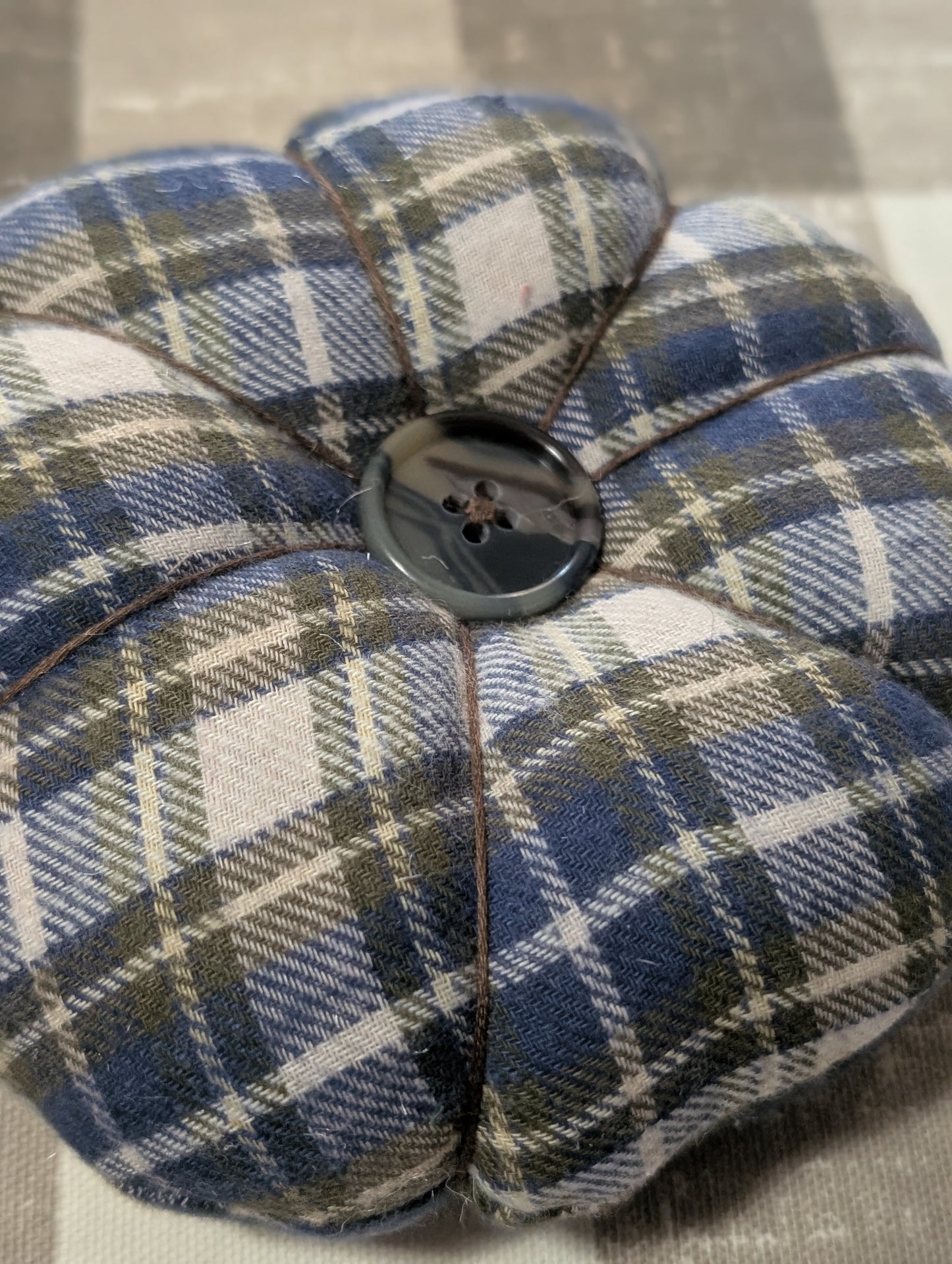 Pin cushion for Milk glass froggers Decor Fabric Tiered Tray Notions