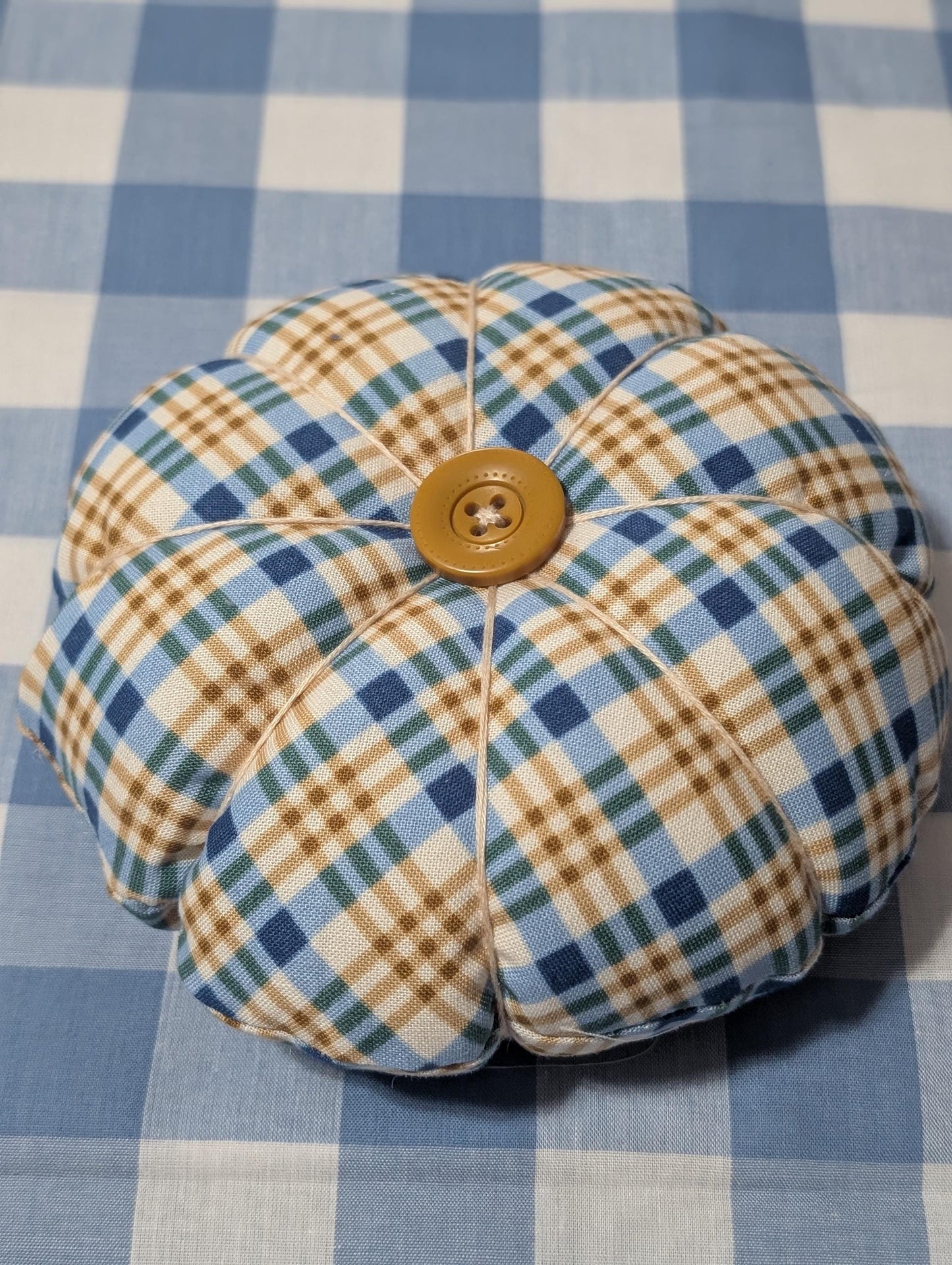 Pin cushion for Milk glass froggers Decor Fabric Tiered Tray Notions