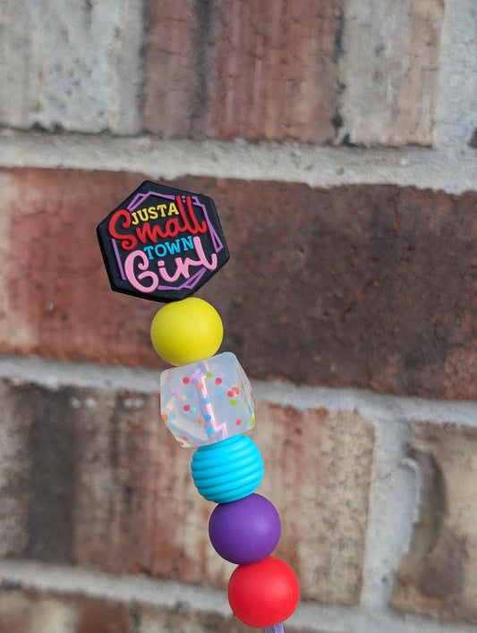 Country Girl Crochet Hook Silicone Beads Focal Topper Ergonomic Handle