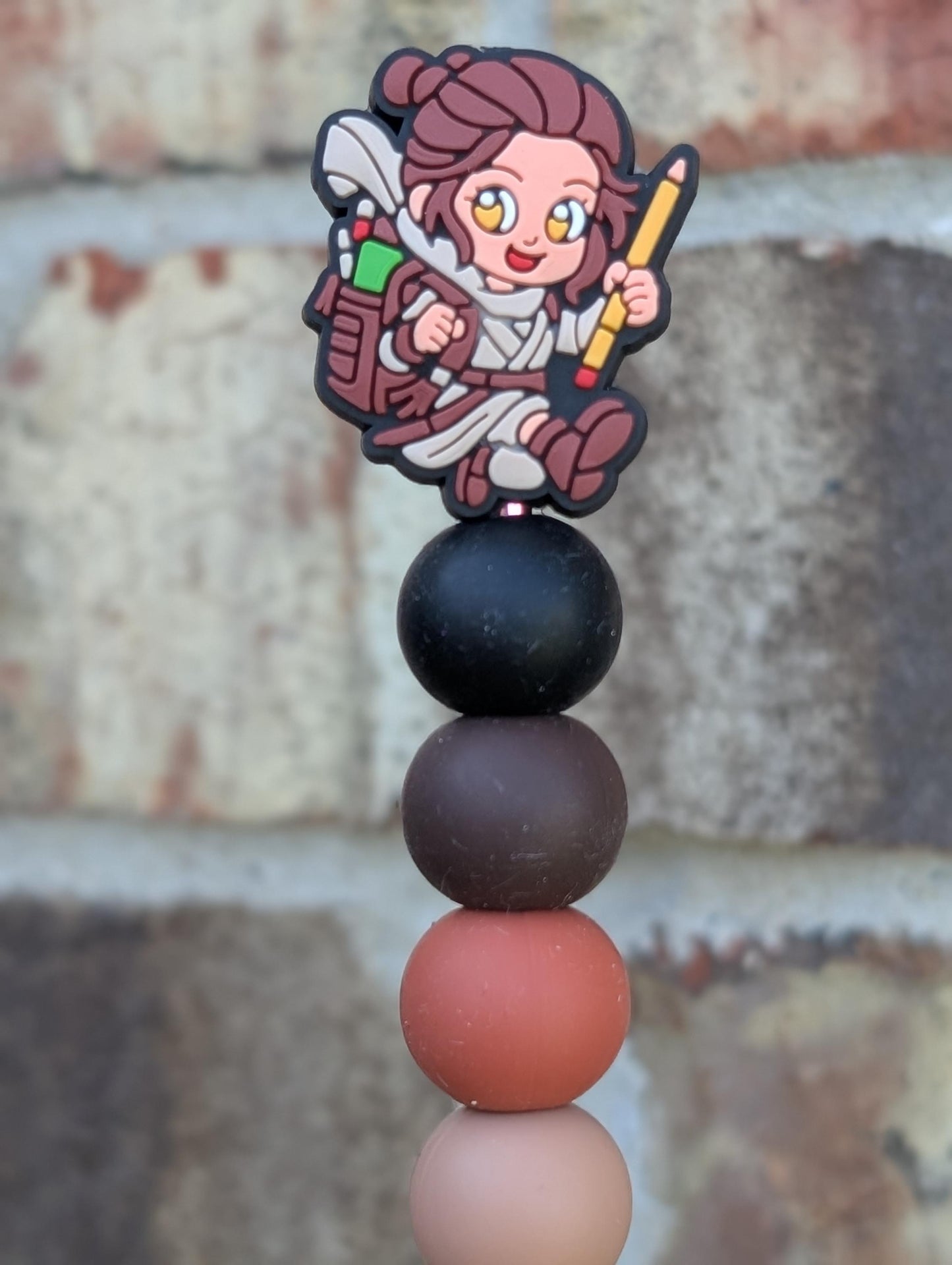 Chibi Star Wars Crochet Hook Silicone Beads Focal Topper Ergonomic Handle