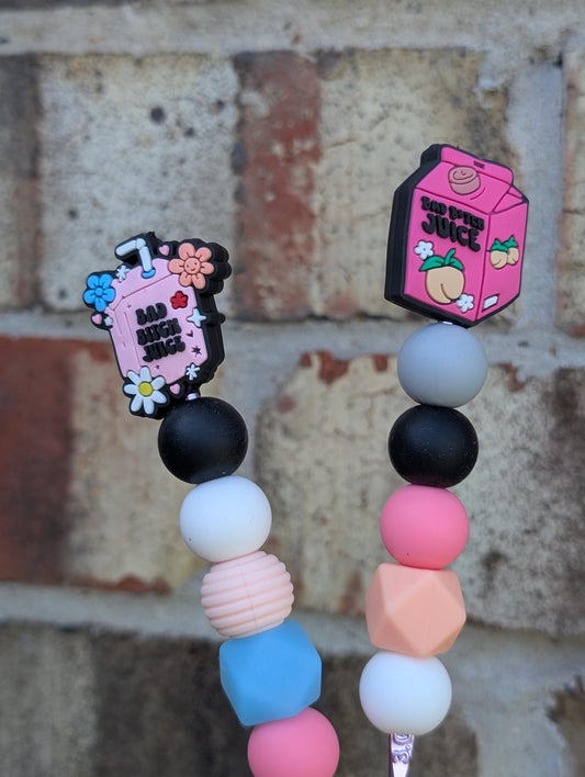 Bad B***h Juice Crochet Hook Silicone Beads Focal Topper Ergonomic Handle