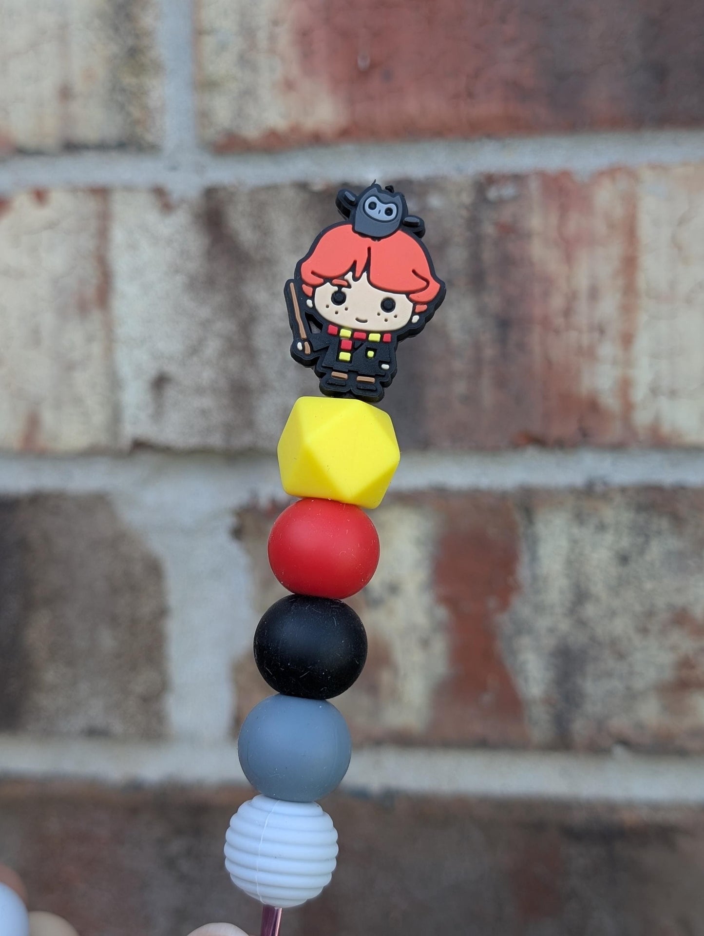 Hogwarts Crochet Hook Silicone Beads Focal Topper Ergonomic Handle