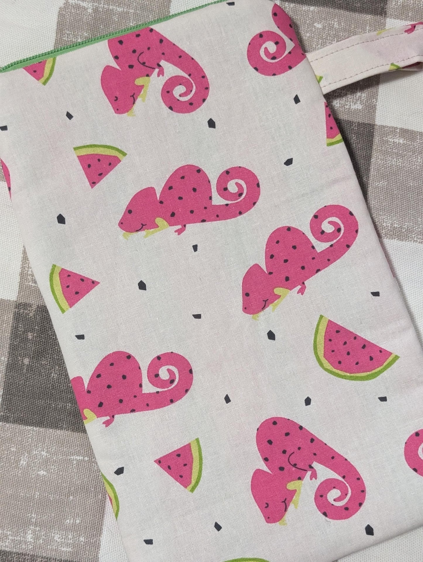 Tall Notion Pouch for Holding Ami Sticks with Silicone Beads Focal Topper Ergonomic Handle